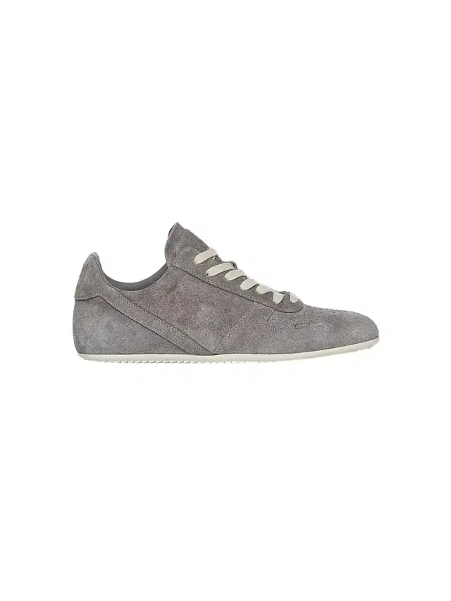 Rick Owens Men's Suede Low-Top Sneakers - Steel Milk