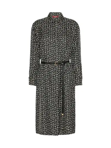 Max Mara Women's Printed Silk Shirt Dress - Black White - Size 14 | Thumbnail 1 Max Mara Women's Printed Silk Shirt Dress - Black White - Size 14 | Thumbnail 1