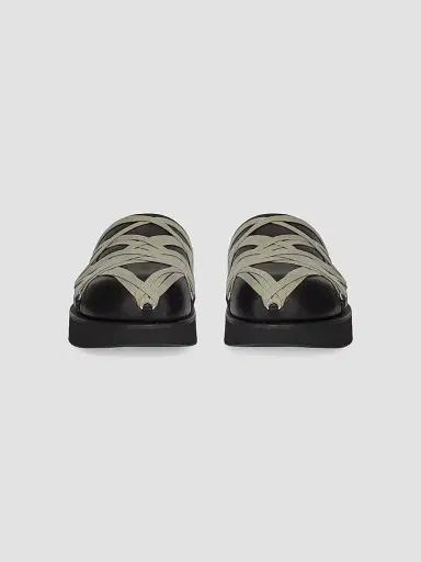 Rick Owens Men's Megalace Leather Slides | Thumbnail 4