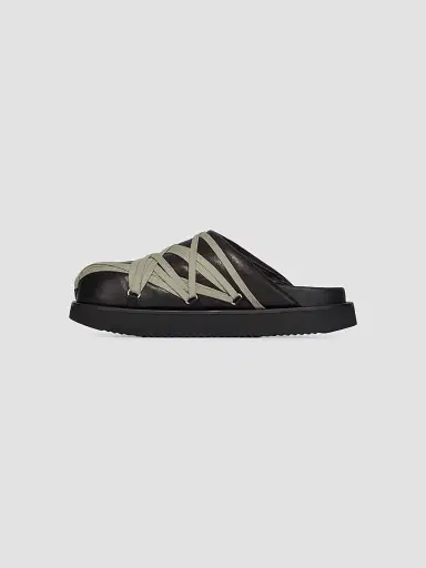 Rick Owens Men's Megalace Leather Slides | Thumbnail 5