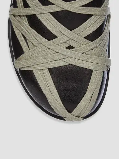 Rick Owens Men's Megalace Leather Slides | Thumbnail 6