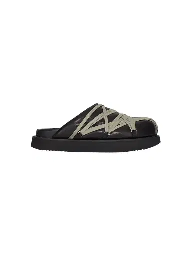 Rick Owens Men's Megalace Leather Slides | Thumbnail 1
