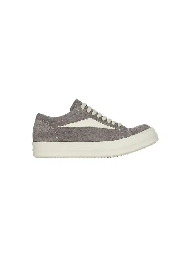 Rick Owens Men's Suede & Leather Low-Top Sneakers - Steel Milk
