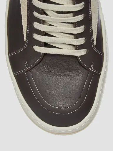 Rick Owens Men's Vintage Leather Low-Top Sneakers - Black Milk - Size 7 | Thumbnail 5