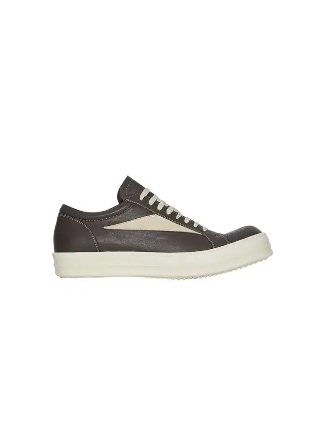 Rick Owens Men's Vintage Leather Low-Top Sneakers - Black Milk