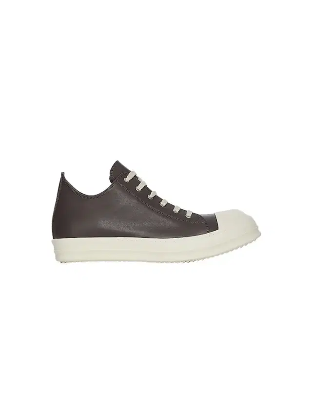 Rick Owens Men's Leather Low-Top Sneakers - Black Milk
