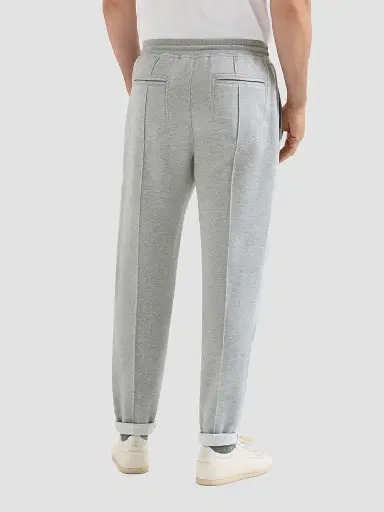 Brunello Cucinelli Men's French Terry Double Cloth Trousers with Crête Detail - Medium Grey - Size XXXXL | Thumbnail 3 Brunello Cucinelli Men's French Terry Double Cloth Trousers with Crête Detail - Medium Grey - Size XXXXL | Thumbnail 3