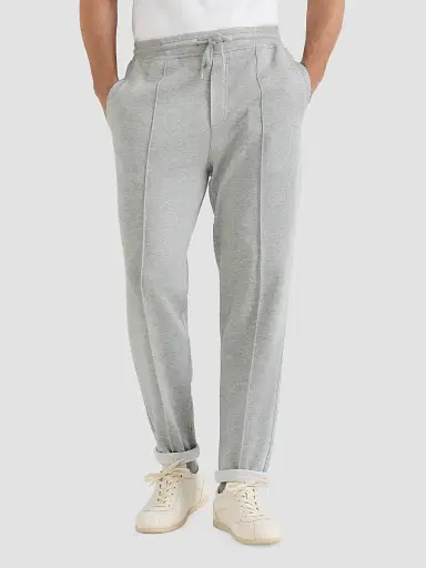 Brunello Cucinelli Men's French Terry Double Cloth Trousers with Crête Detail - Medium Grey - Size XXXXL | Thumbnail 4 Brunello Cucinelli Men's French Terry Double Cloth Trousers with Crête Detail - Medium Grey - Size XXXXL | Thumbnail 4