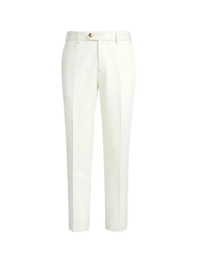 Brunello Cucinelli Men's Cotton and Virgin Wool Gabardine Italian Fit Trousers - Panama
