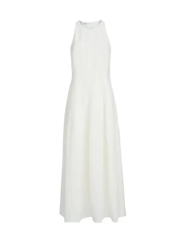 Brunello Cucinelli Women's Viscose and Linen Fluid Twill Dress - White