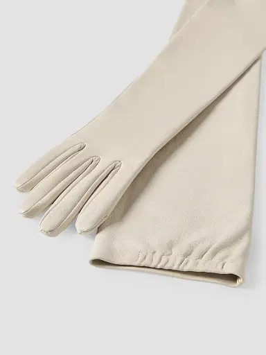 Brunello Cucinelli Women's Nappa Leather Long Gloves | Thumbnail 2