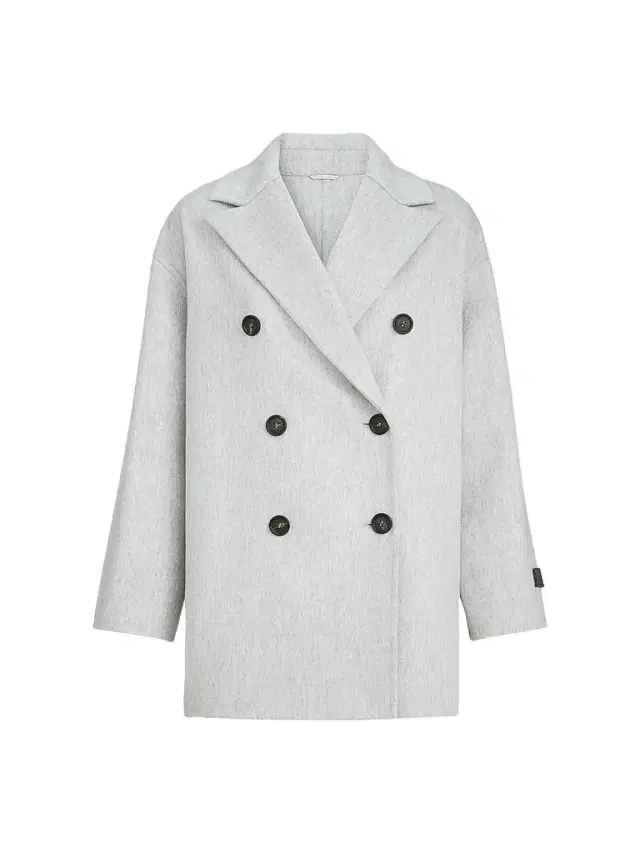 Brunello Cucinelli Women's Cashmere Double Beaver Cloth Pea Coat - Light Grey