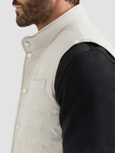 Brunello Cucinelli Men's Bonded Taffeta Lightweight Down Vest | Thumbnail 5 Brunello Cucinelli Men's Bonded Taffeta Lightweight Down Vest | Thumbnail 5