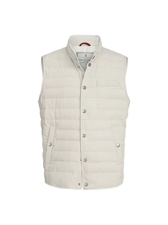 Brunello Cucinelli Men's Bonded Taffeta Lightweight Down Vest - Panama
