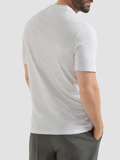 Brunello Cucinelli Men's Cotton Jersey Crewneck T-Shirt - Pearl - Size XXXXL | Thumbnail 3 Brunello Cucinelli Men's Cotton Jersey Crewneck T-Shirt - Pearl - Size XXXXL | Thumbnail 3