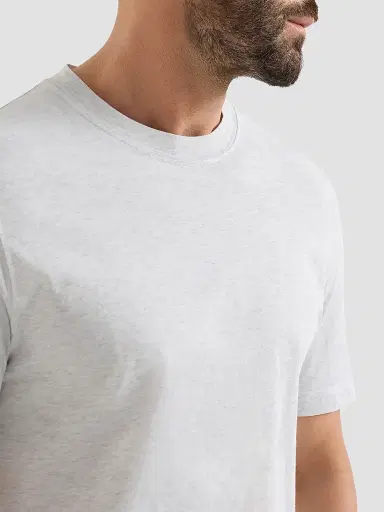Brunello Cucinelli Men's Cotton Jersey Crewneck T-Shirt - Pearl - Size XXXXL | Thumbnail 4 Brunello Cucinelli Men's Cotton Jersey Crewneck T-Shirt - Pearl - Size XXXXL | Thumbnail 4
