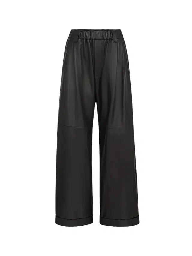 Brunello Cucinelli Women's Nappa Leather Baggy Trousers - Black