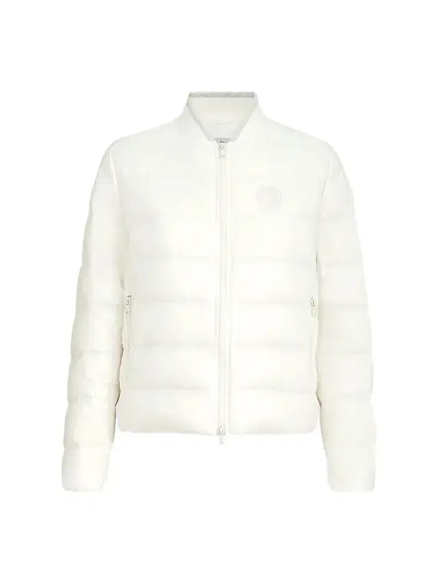 Brunello Cucinelli Women's Water-Resistant Matte Nylon Down Jacket with Logo - Milk