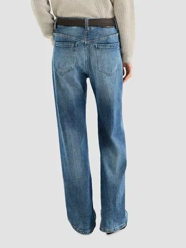 Brunello Cucinelli Women's Comfort Cotton Denim Contemporary Loose Jeans | Thumbnail 3
