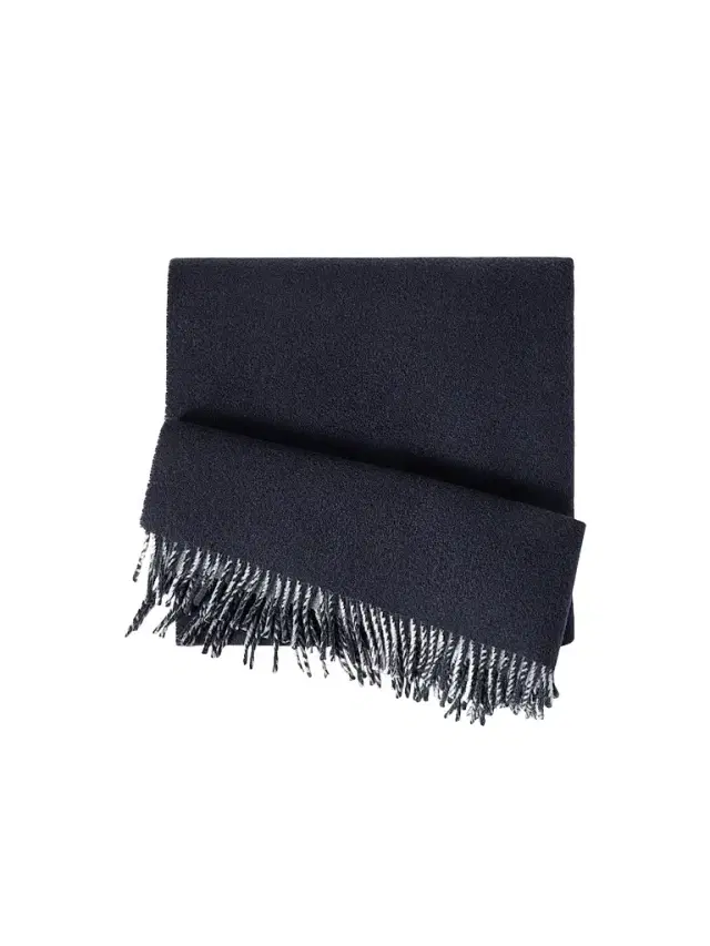Brunello Cucinelli Men's Wool and Cashmere Knit Scarf - Navy Blue