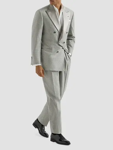 Brunello Cucinelli Men's Cashmere and Silk Lightweight Flannel Tuxedo | Thumbnail 2 Brunello Cucinelli Men's Cashmere and Silk Lightweight Flannel Tuxedo | Thumbnail 2