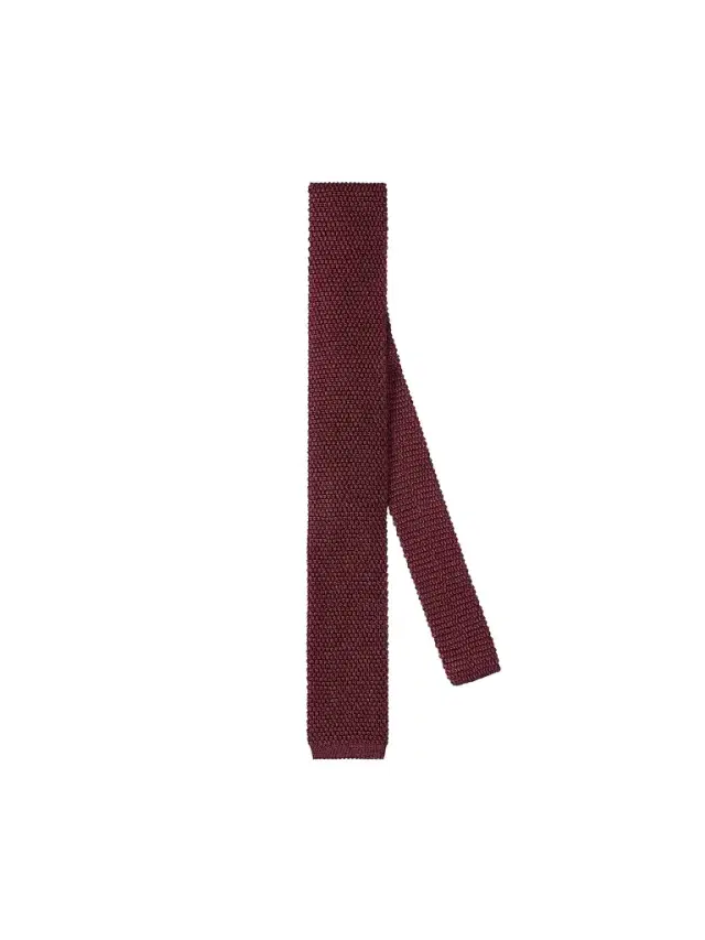 Brunello Cucinelli Men's Silk Knit Tie - Amaranth