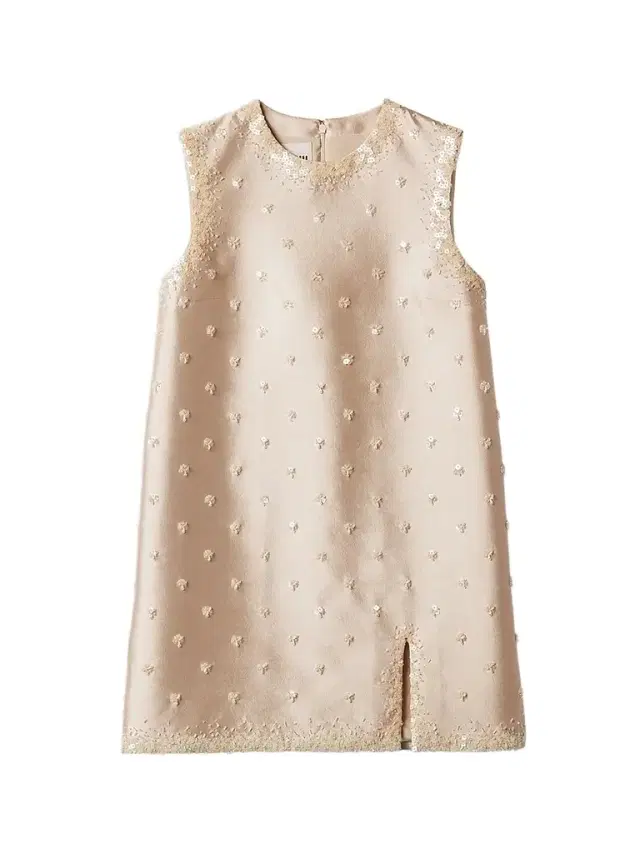 Miu Miu Women's Embroidered Silk and Wool Mini-Dress - Beige