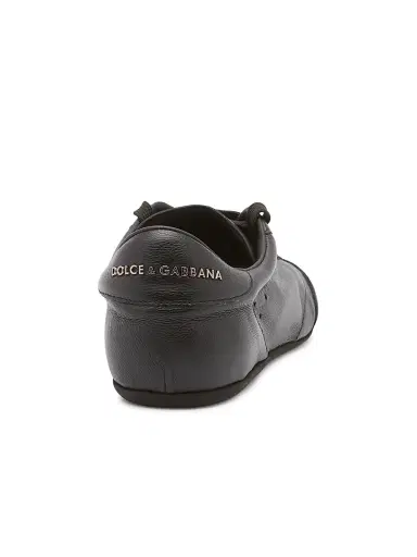 Dolce & Gabbana Men's Lipari Leather Low-Top Sneakers - Nero | Thumbnail 3 Dolce & Gabbana Men's Lipari Leather Low-Top Sneakers - Nero | Thumbnail 3
