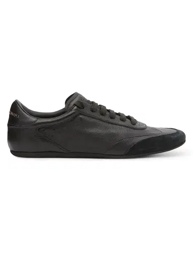 Dolce & Gabbana Men's Lipari Leather Low-Top Sneakers - Nero | Thumbnail 1 Dolce & Gabbana Men's Lipari Leather Low-Top Sneakers - Nero | Thumbnail 1