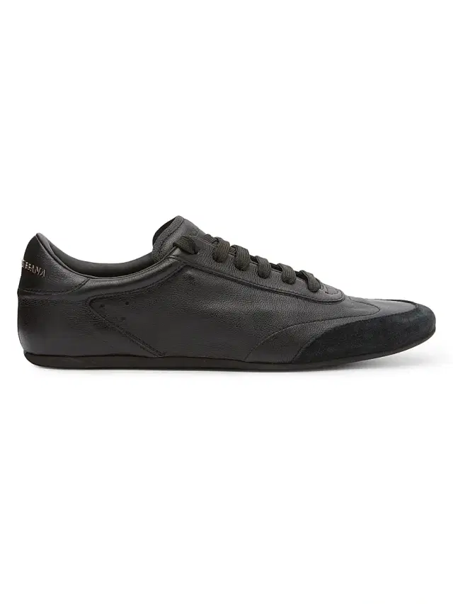 Dolce & Gabbana Men's Lipari Leather Low-Top Sneakers - Nero
