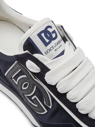 Dolce & Gabbana Men's New NY Leather-Blend Low-Top Sneakers - Blue Bianco | Thumbnail 5