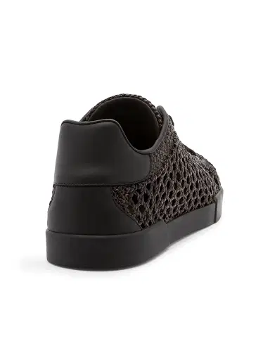Dolce & Gabbana Men's Woven Leather Low-Top Sneakers - Nero | Thumbnail 3 Dolce & Gabbana Men's Woven Leather Low-Top Sneakers - Nero | Thumbnail 3