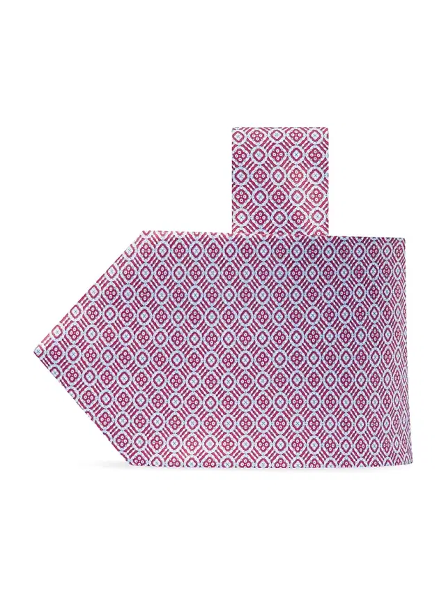 Stefano Ricci Men's Handmade Luxury Silk Tie - Red Light Blue