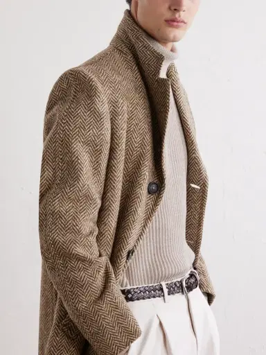 Massimo Alba Mercury Herringbone Virgin Wool Coat - Men | Thumbnail 5 Massimo Alba Mercury Herringbone Virgin Wool Coat - Men | Thumbnail 5