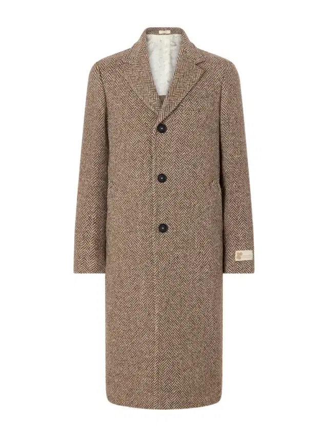 Massimo Alba Mercury Herringbone Virgin Wool Coat - Men
