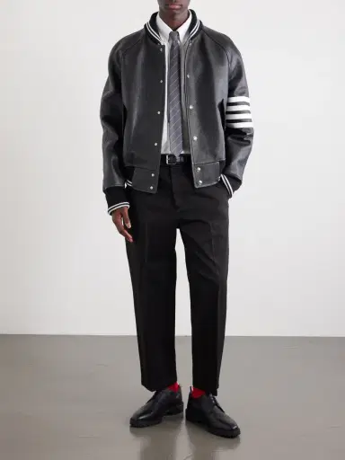 Thom Browne Logo-Appliquéd 4-Bar Embroidered Cotton-Oxford Shirt - Men | Thumbnail 2 Thom Browne Logo-Appliquéd 4-Bar Embroidered Cotton-Oxford Shirt - Men | Thumbnail 2