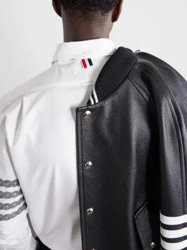 Thom Browne Logo-Appliquéd 4-Bar Embroidered Cotton-Oxford Shirt - Men | Thumbnail 5 Thom Browne Logo-Appliquéd 4-Bar Embroidered Cotton-Oxford Shirt - Men | Thumbnail 5