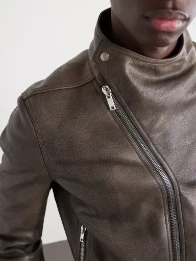 Rick Owens Release Panelled Full-Grain Leather Jacket - Men | Thumbnail 6 Rick Owens Release Panelled Full-Grain Leather Jacket - Men | Thumbnail 6