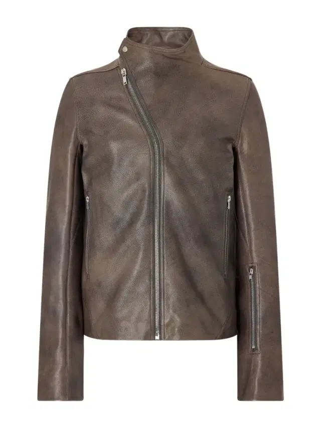 Rick Owens Release Panelled Full-Grain Leather Jacket - Men