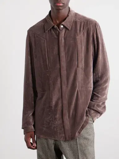 Rick Owens Fogpocket Velour Jacket - Men | Thumbnail 3 Rick Owens Fogpocket Velour Jacket - Men | Thumbnail 3
