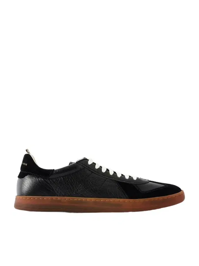 Officine Creative Militia 002 Suede-Trimmed Leather Sneakers - Men