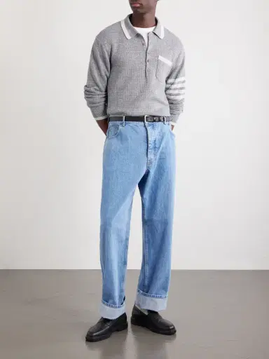 Thom Browne Cinch-Back Wide-Leg Jeans - Men | Thumbnail 2