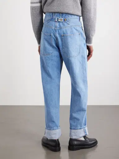 Thom Browne Cinch-Back Wide-Leg Jeans - Men | Thumbnail 4