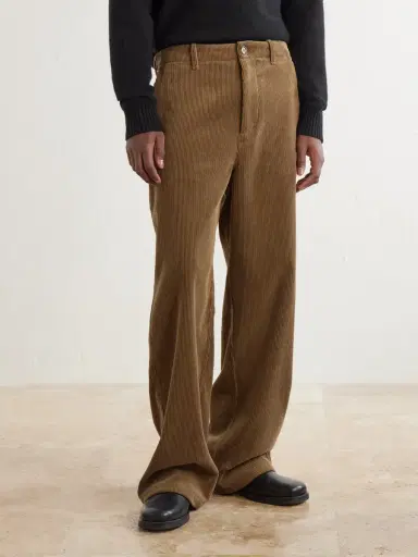Jil Sander Wide-Leg Cotton-Corduroy Trousers - Men | Thumbnail 3
