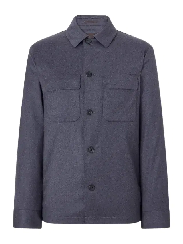 Slowear Stretch-Wool Flannel Overshirt - Men