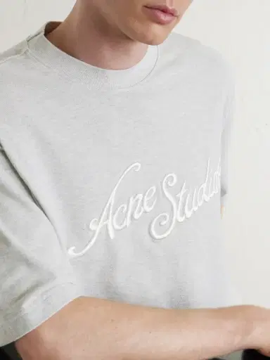 Acne Studios Logo-Embroidered Cotton-Piqué T-Shirt - Men | Thumbnail 5 Acne Studios Logo-Embroidered Cotton-Piqué T-Shirt - Men | Thumbnail 5