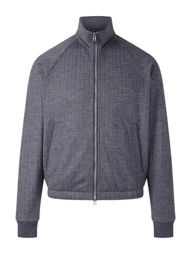 Tom Ford Herringbone Cotton, Wool and Silk-Blend Jacket - Men