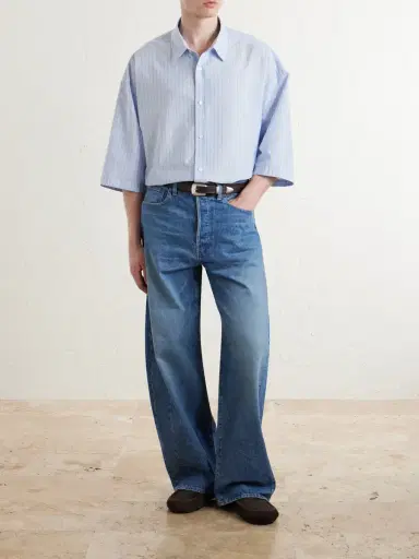 Acne Studios Soffia Striped Cotton-Poplin Shirt - Men | Thumbnail 2