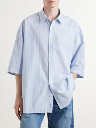 Acne Studios Soffia Striped Cotton-Poplin Shirt - Men | Thumbnail 3