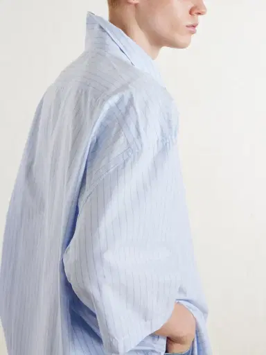 Acne Studios Soffia Striped Cotton-Poplin Shirt - Men | Thumbnail 5
